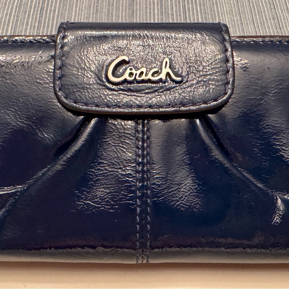 Blue Leather Coach Wallet